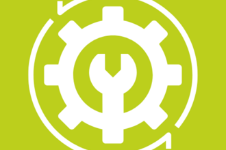 Cog icon with tool in the middle