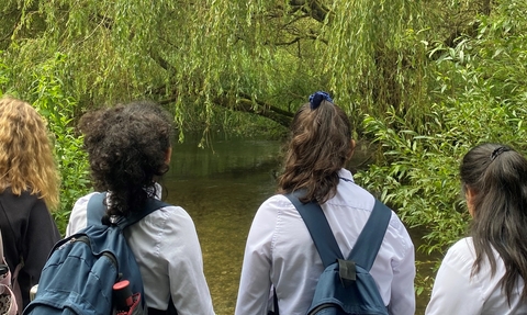 Students at Cassiobury Park Nature Reserves