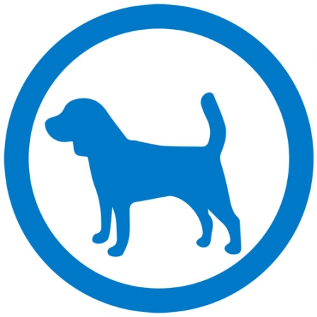 Dog sign - blue