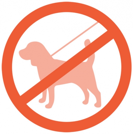 Dog sign - red