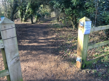 Stolen gates at Waterford Heath Nature Reserve