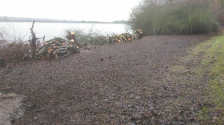Scrub clearance at Hilfield Park Reservoir