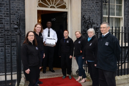 Wildlife Trust CEOs deliver the letter to Downing Street