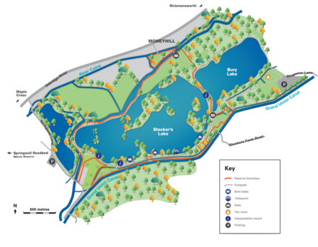 Map of Stocker's Lake Nature Reserve 