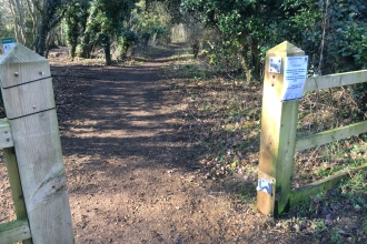 Stolen gates at Waterford Heath Nature Reserve