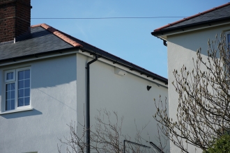 Swift box on house in Hemel Hempstead