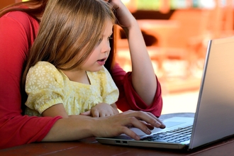 Child at laptop