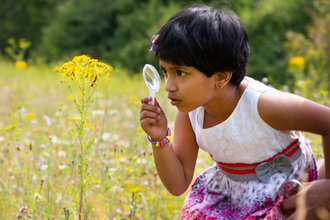 Child in meadow