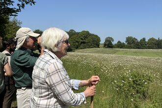Barbara Sapsed, Codicote Bottom Farm with Tony Juniper, Chair of Natural England