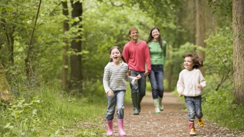 Family walking