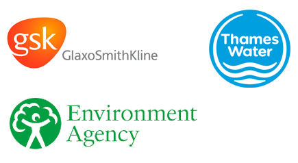 GlaxoSmithKline Thames Water and Environment Agency logos