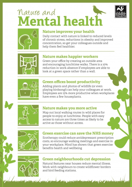 Nature and mental health infographic