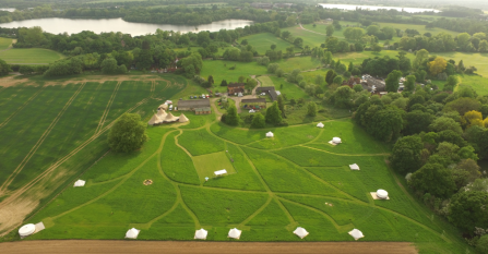 Home Farm Glamping Aerial