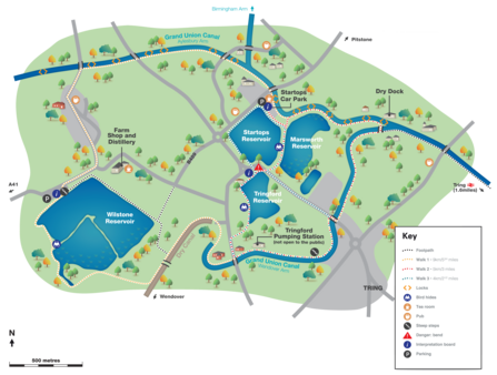 Tring Reservoirs map