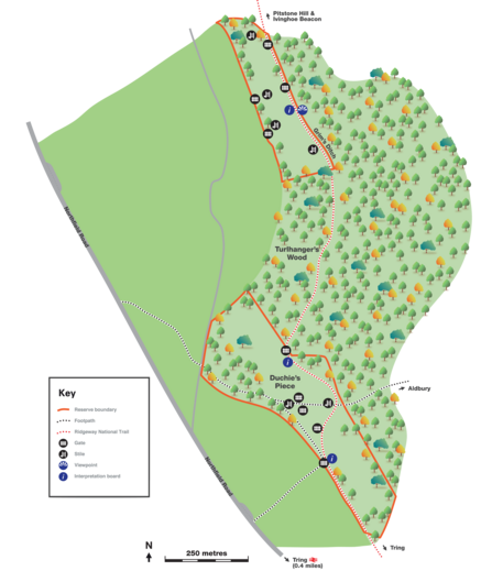 Aldbury Nowers Nature Reserve Map
