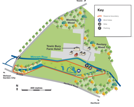 Map of Tewinbury