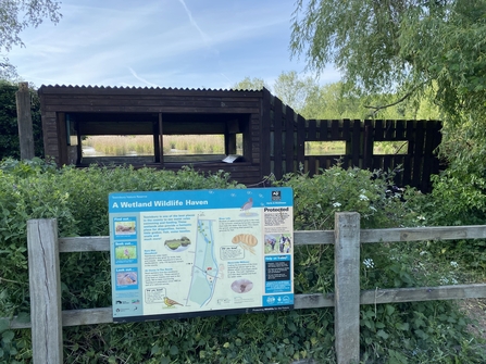 The new hide at Tewinbury Nature Reserve 