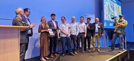 HMWT team receiving UK River Prize at The River Restoration Centre (RRC) Awards,