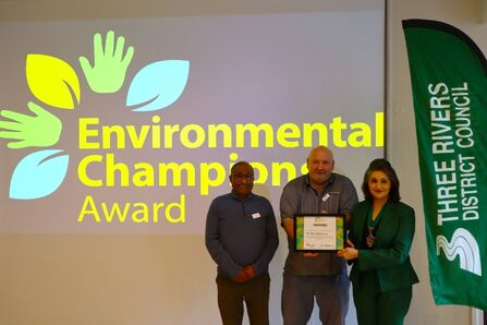 Representatives from Friends of Stocker's Lake receiving their award