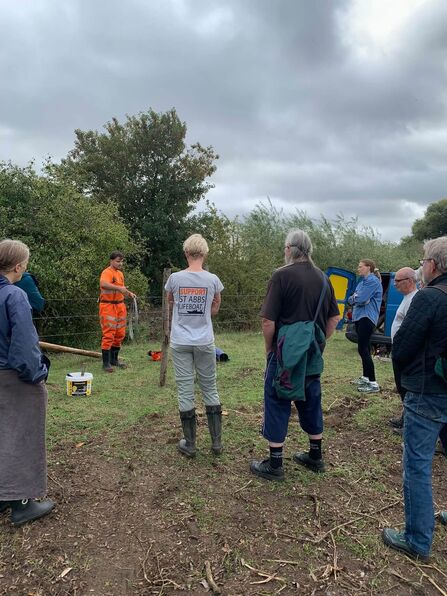 Volunteers from the River Hiz Conservation Group undergoing training out in the field