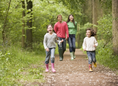 Family walking