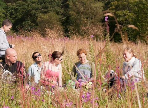 People having a picnic